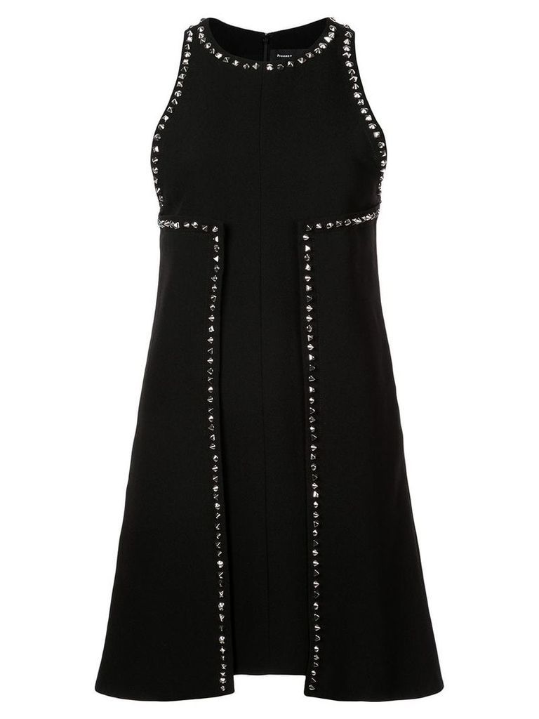 Proenza Schouler Studded Textured Crêpe Dress - Black