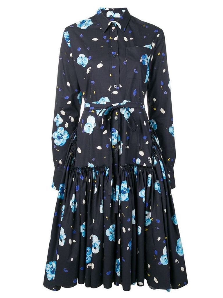 Marni floral print shirt dress - Blue