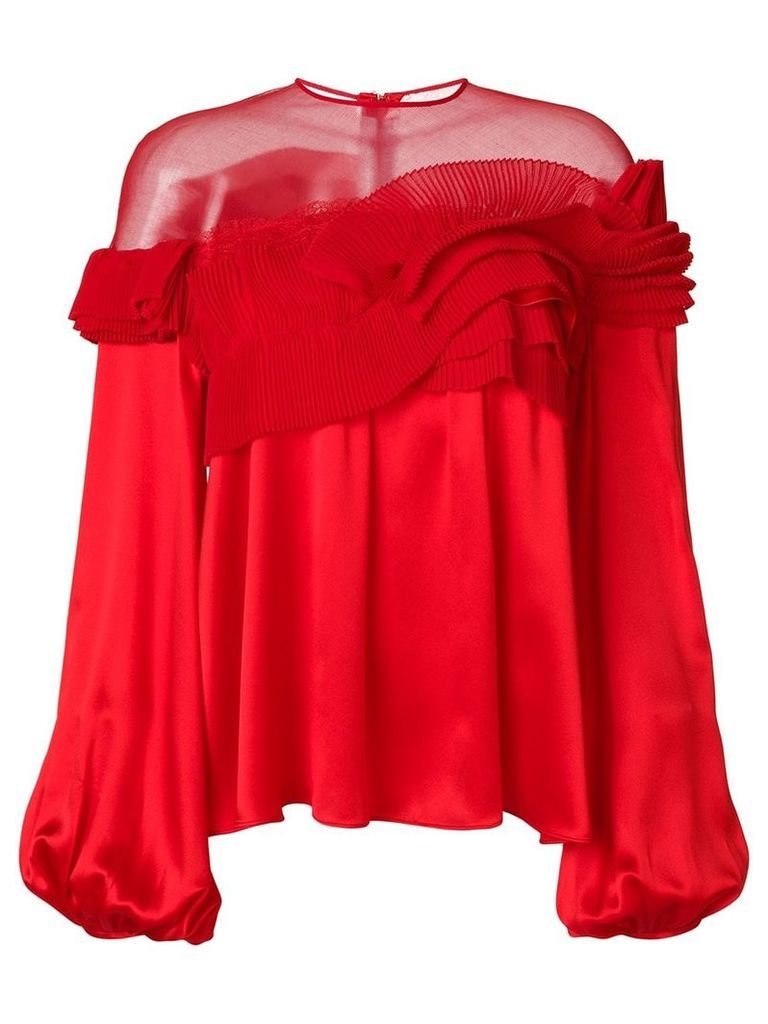 Givenchy pleated flared blouse