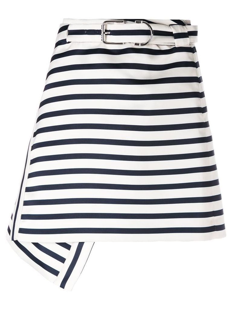 Carven striped-print mini skirt - White