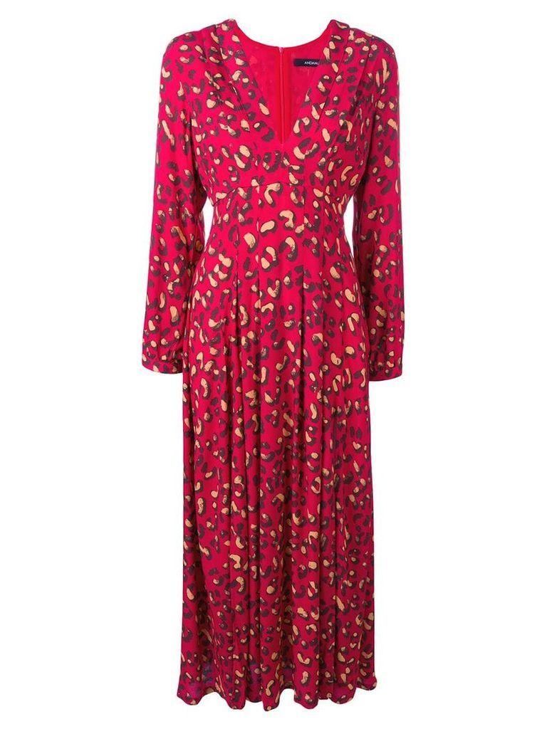 Andamane abstract print maxi dress - Red