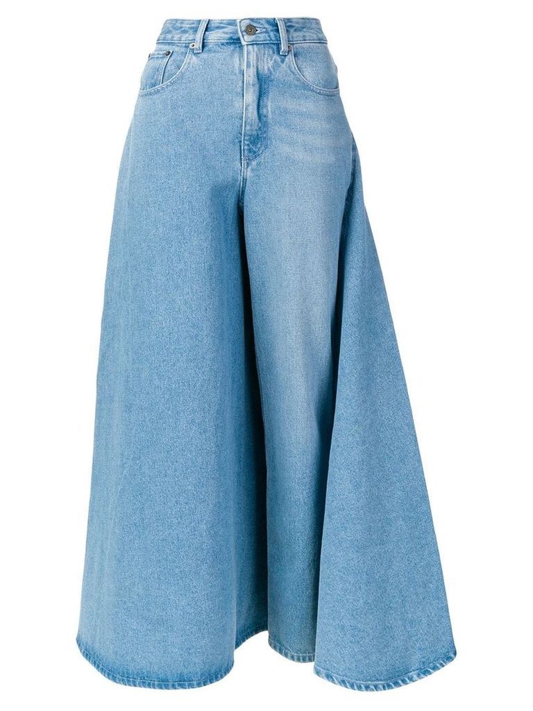 Y/Project deconstructed skirt jeans - Blue
