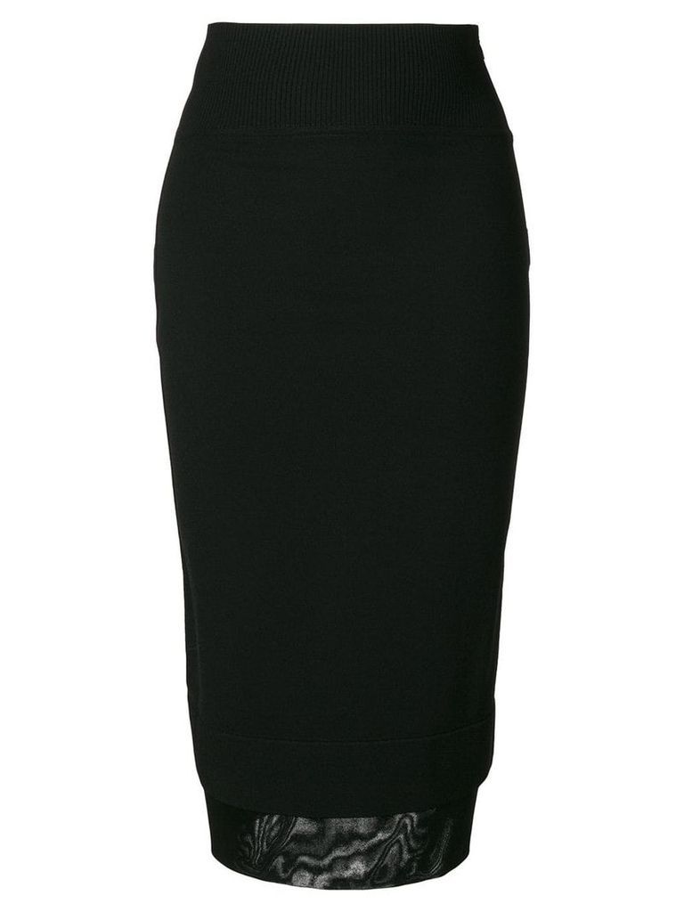 Givenchy layered hem midi skirt - Black