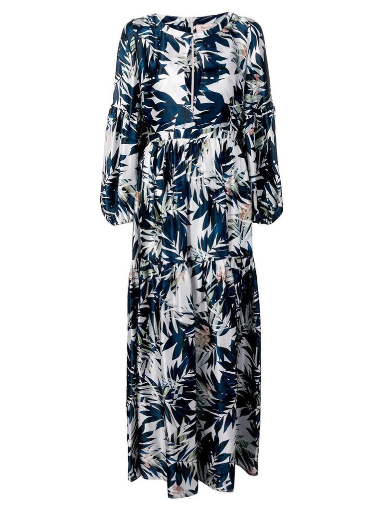 Black Coral floral print maxi dress - Blue