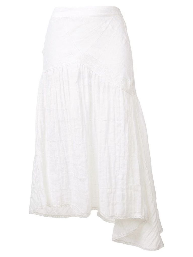 Kristina Ti flared midi skirt - White