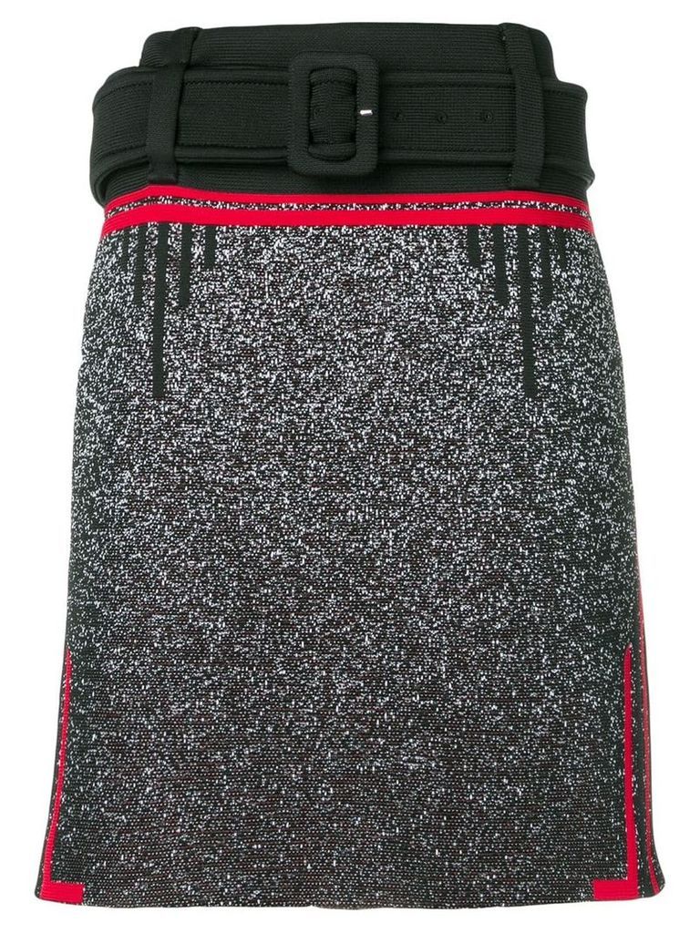 Prada belted knee skirt - Black