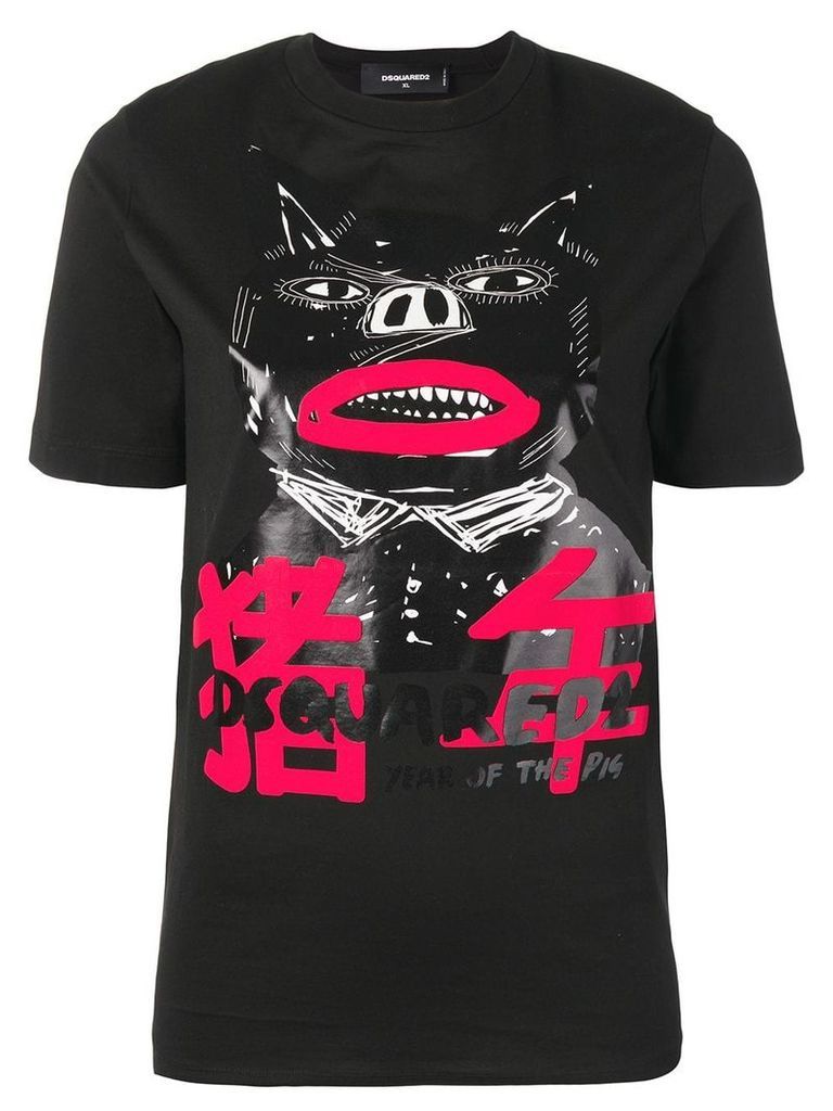 Dsquared2 Year of the Pig T-shirt - Black