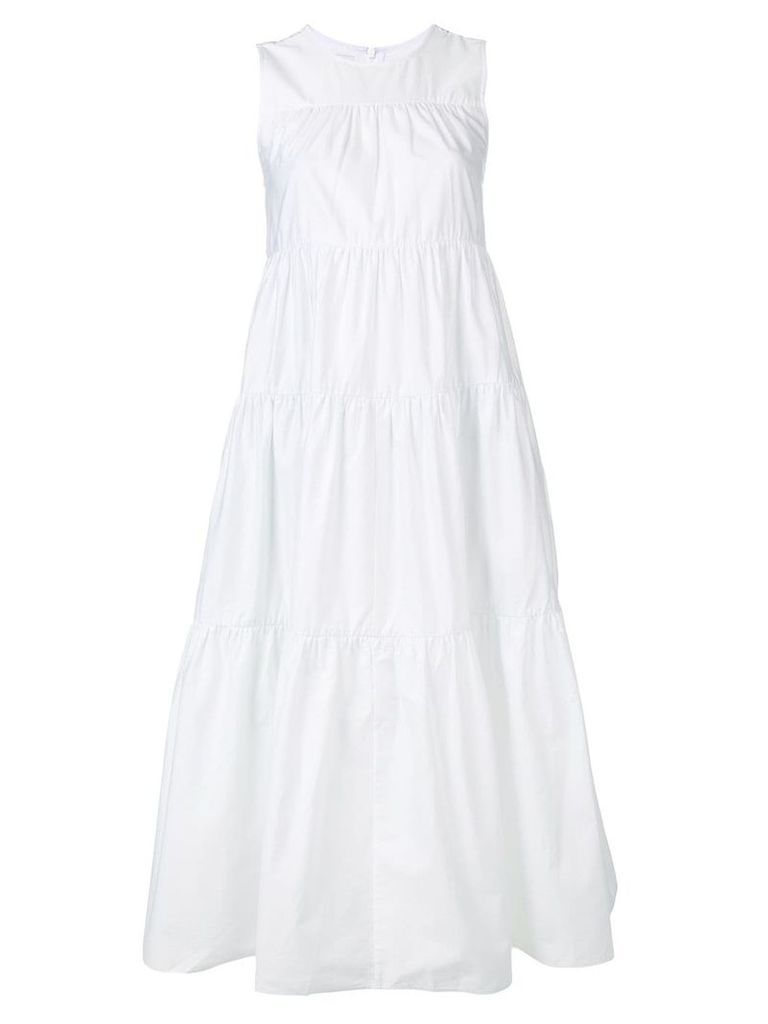 Co panelled midi dress - White