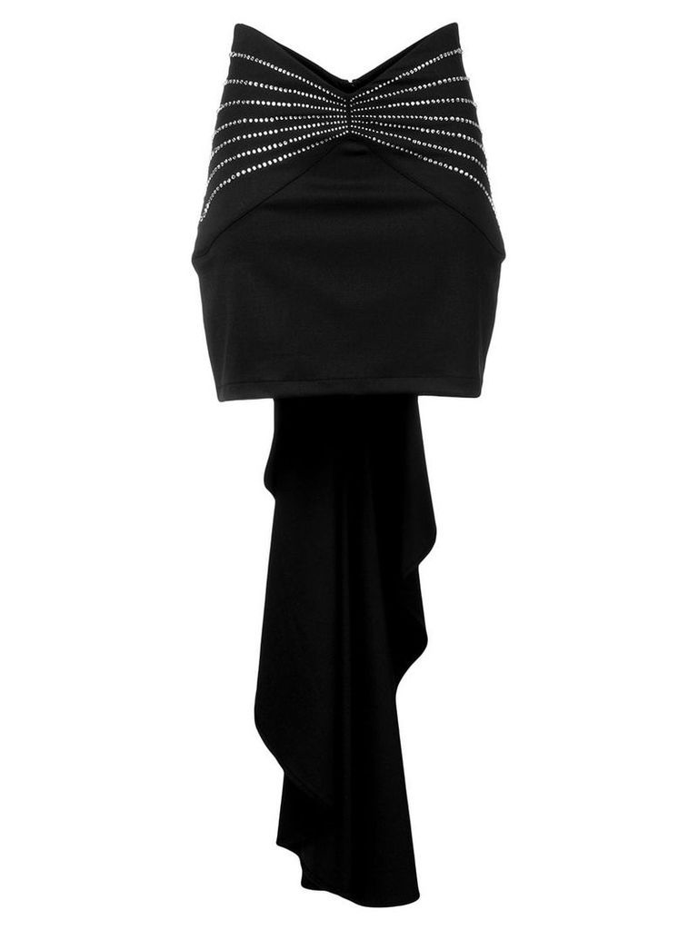Attico draped embellished mini skirt - Black