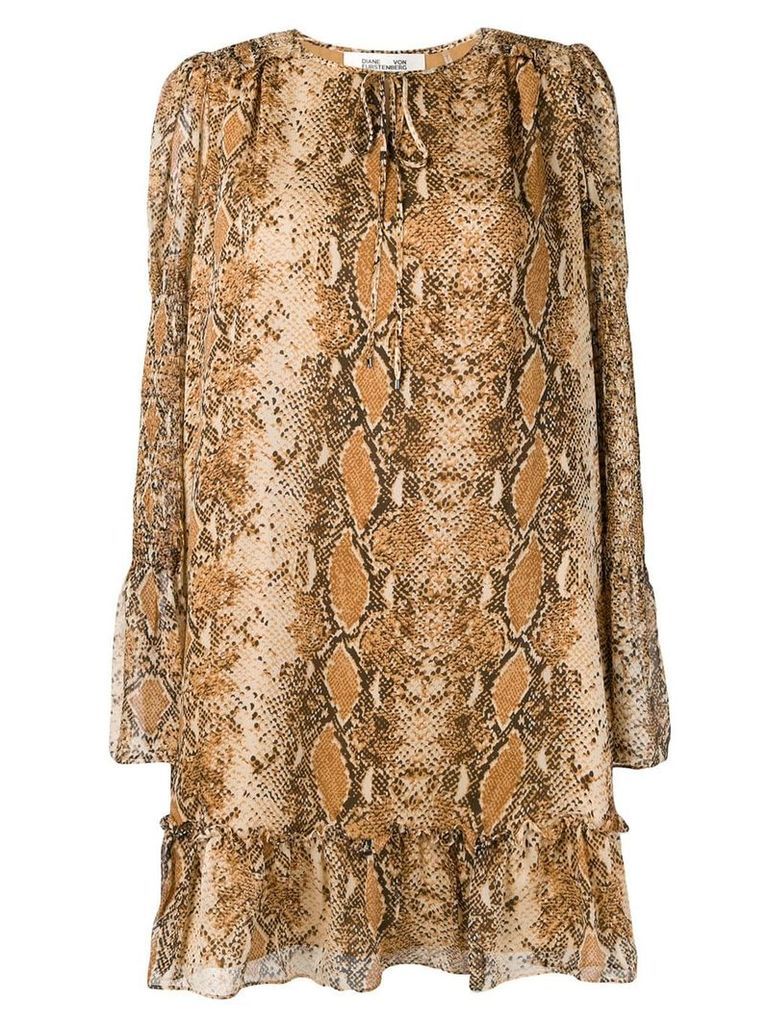 Diane von Furstenberg snakeskin print dress - NEUTRALS