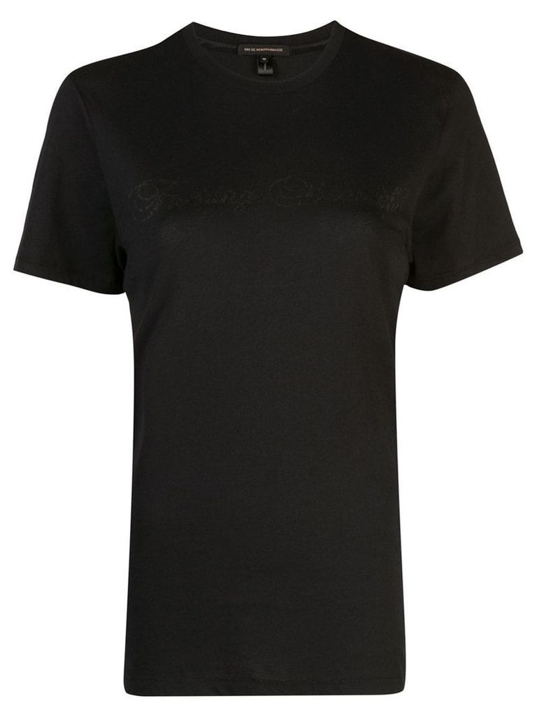 Kiki de Montparnasse tonal text T-shirt - Black