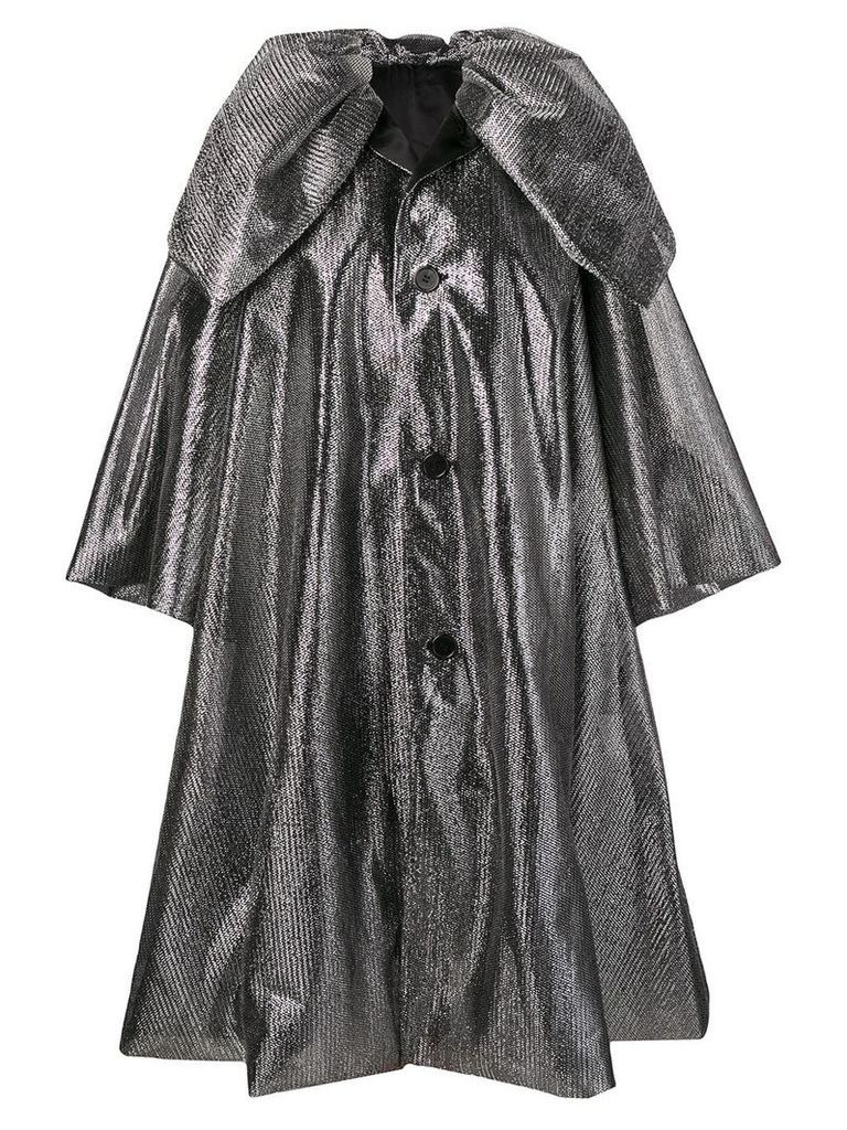 Comme Des Garçons Noir Kei Ninomiya metallic oversized coat - Silver