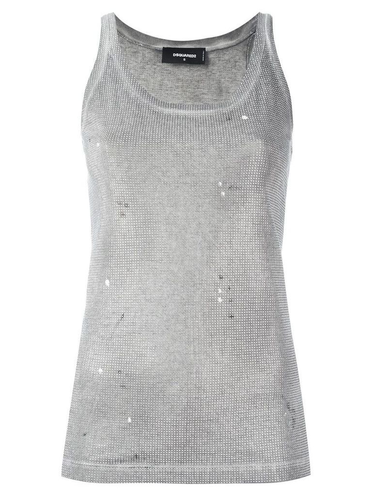 Dsquared2 microstudded tank top - Grey