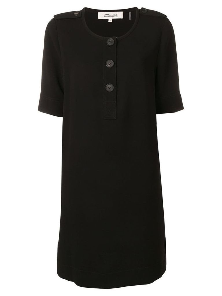 Diane von Furstenberg buttoned shift dress - Black