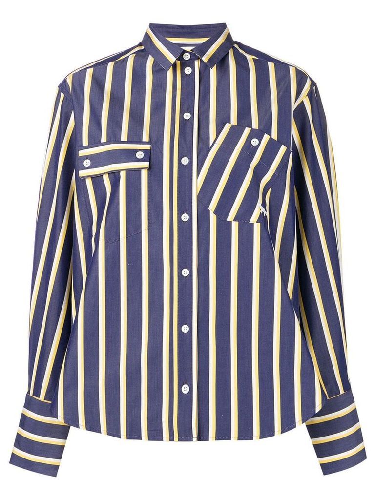 Maison Kitsuné striped shirt - Blue