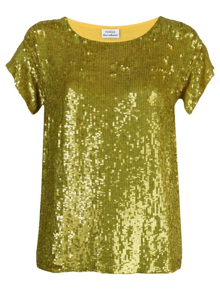 P.A.R.O.S.H. sequined top - Yellow