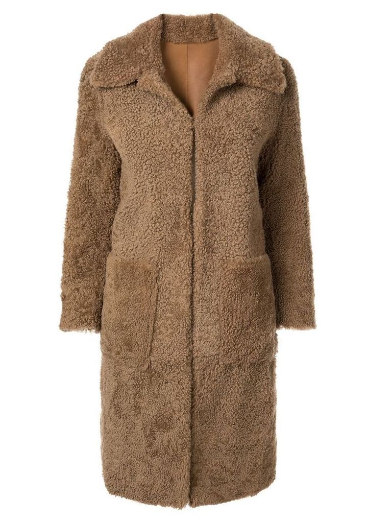 Bassike shearling coat - Brown