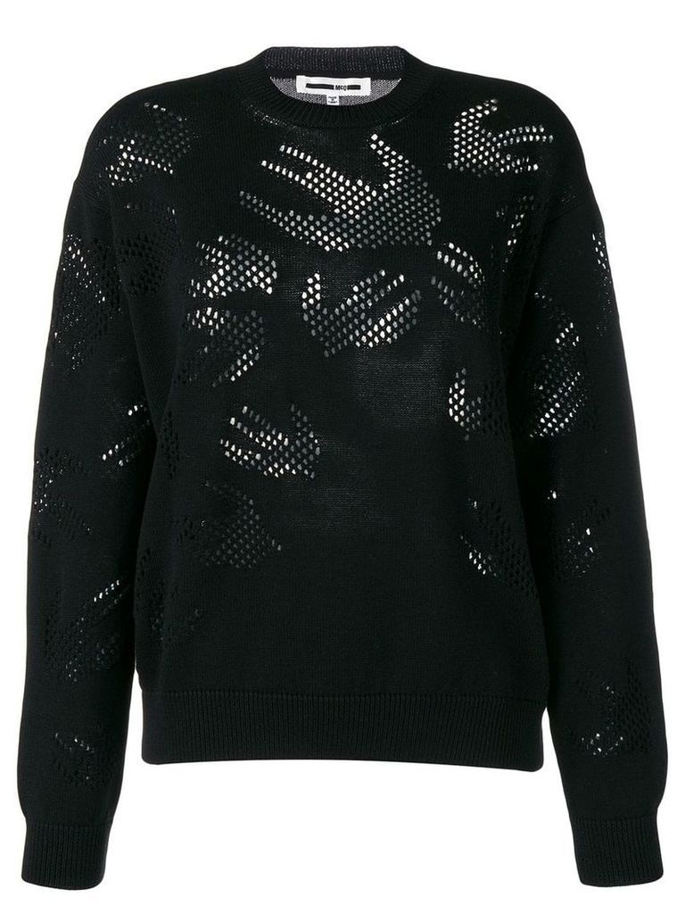 McQ Alexander McQueen Swallow knit jumper - Black
