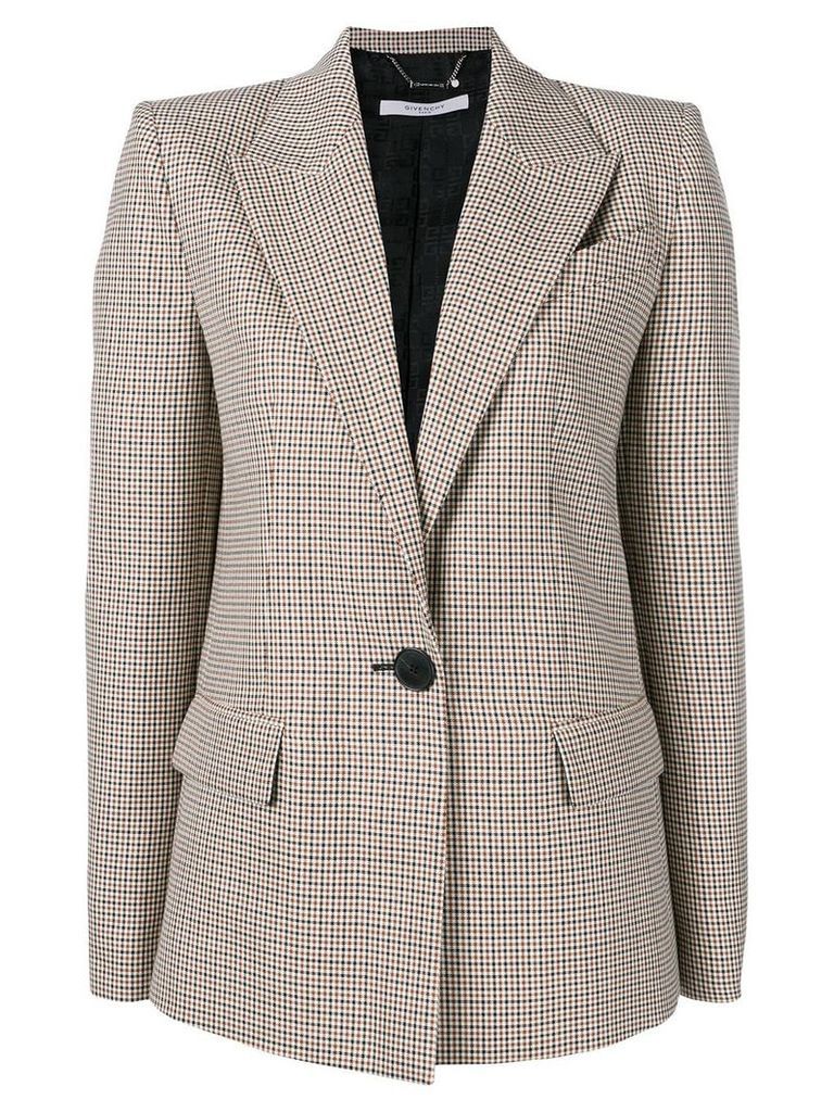 Givenchy checked single-breasted jacket - Brown