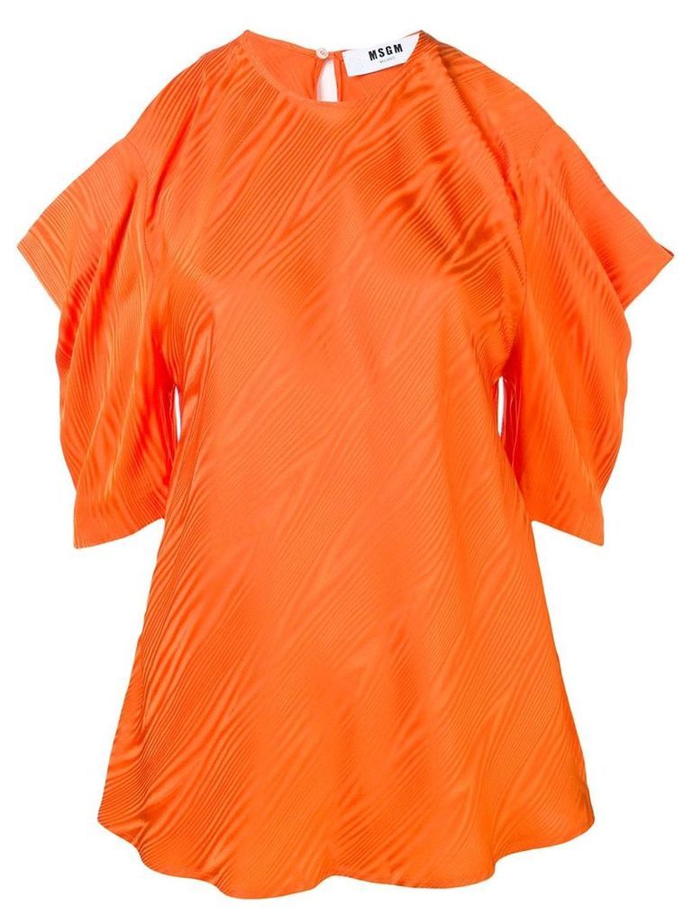 MSGM cut-out shoulder blouse - Orange