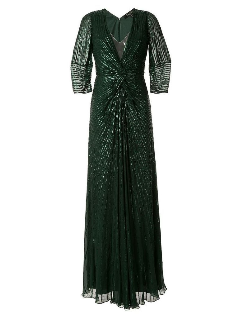 Jenny Packham embellished maxi dress - Green