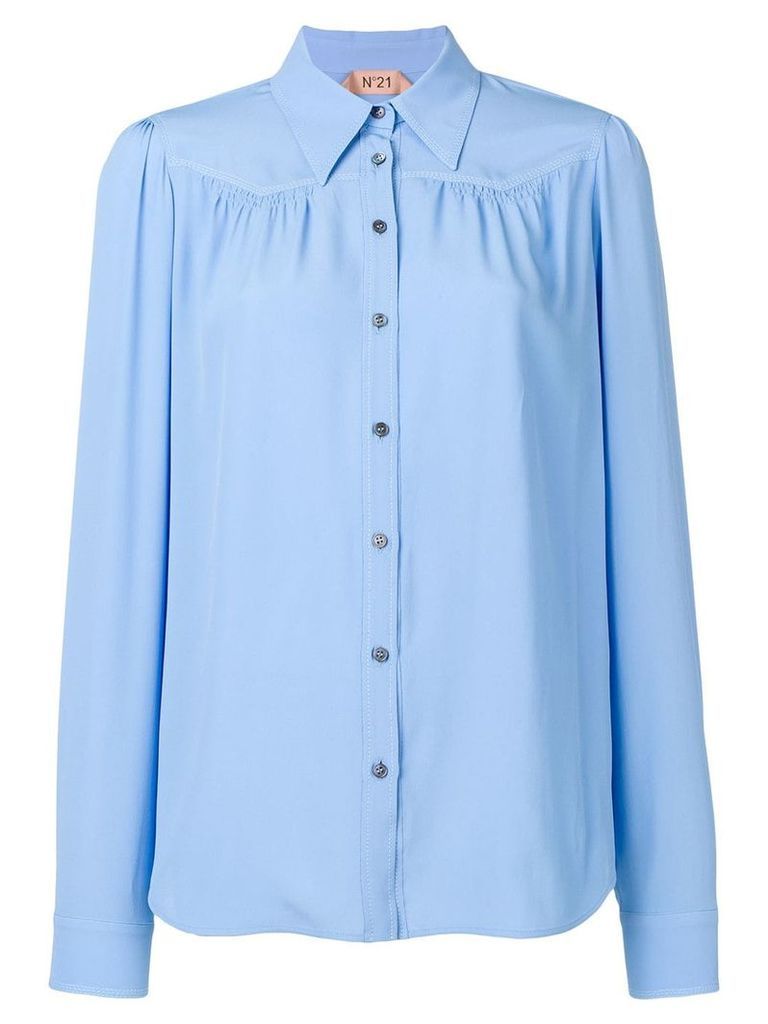 Nº21 pleated shirt - Blue