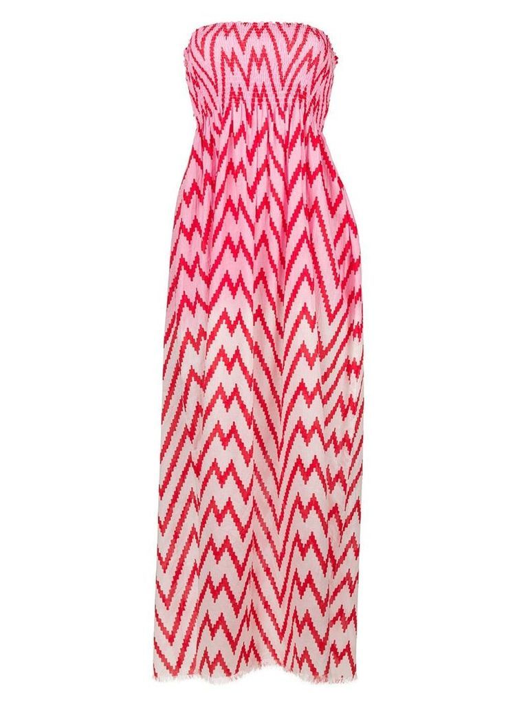 Tara Matthews Capo zig-zag maxi beach dress - Pink