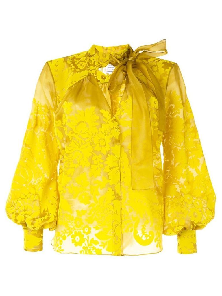 Rosie Assoulin floral embroidered blouse - Yellow