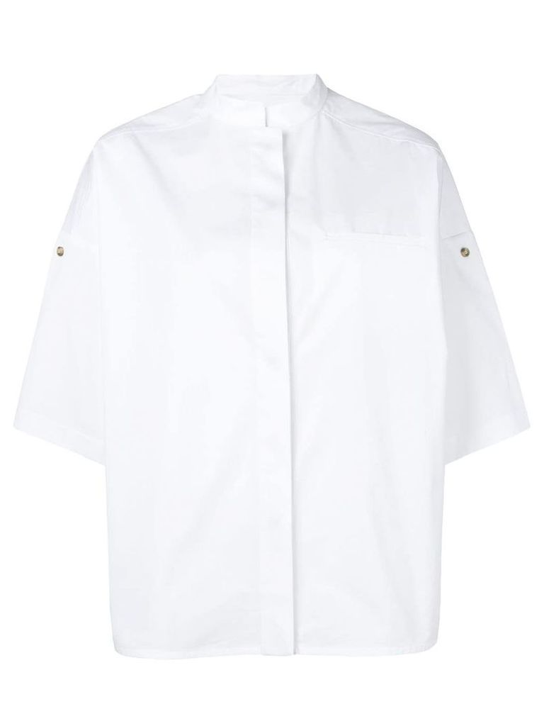 Yves Salomon cuffed sleeves shirt - White