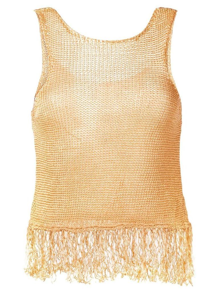 Forte Forte fringed knit tank top - Neutrals