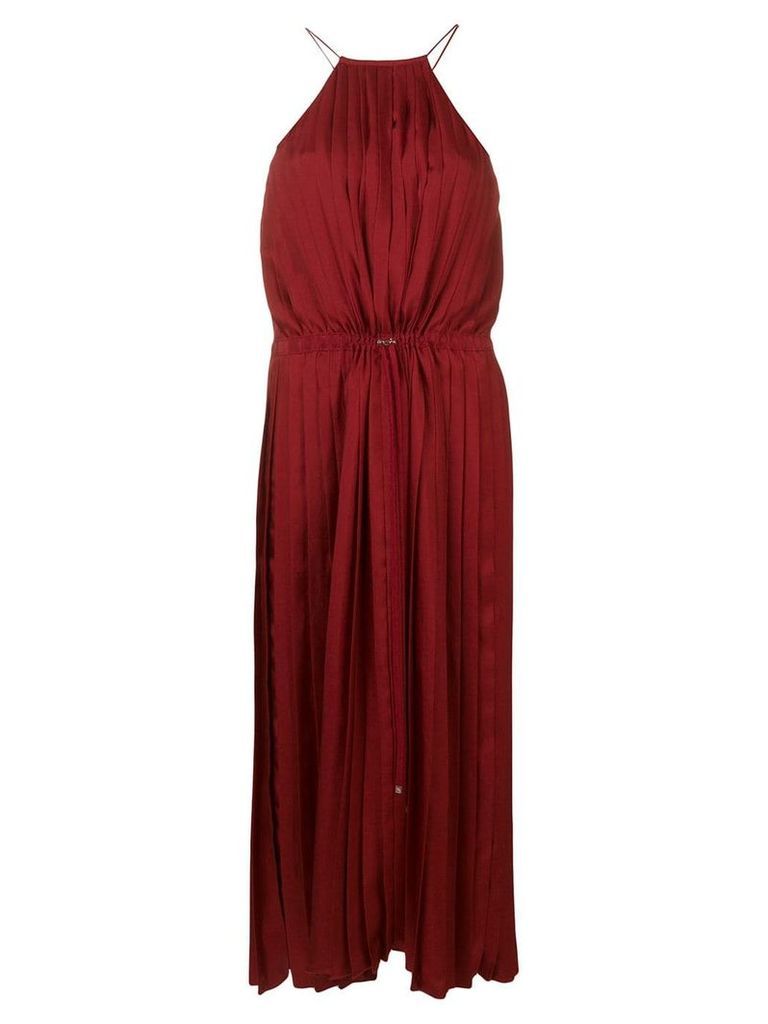 Tibi Mendini twill pleated dress - Red