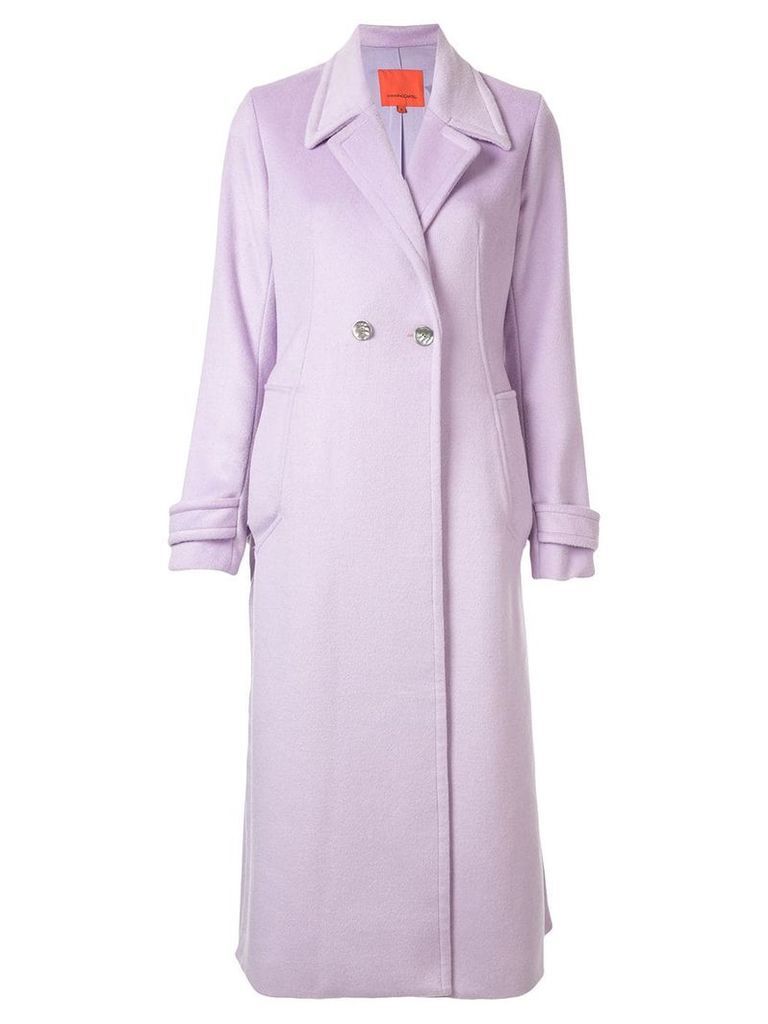 Manning Cartell classic single breasted coat - PURPLE