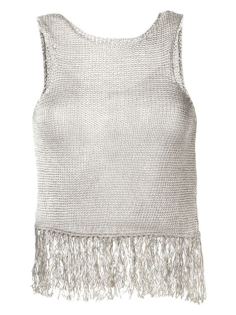 Forte Forte fringed knit tank top - Neutrals