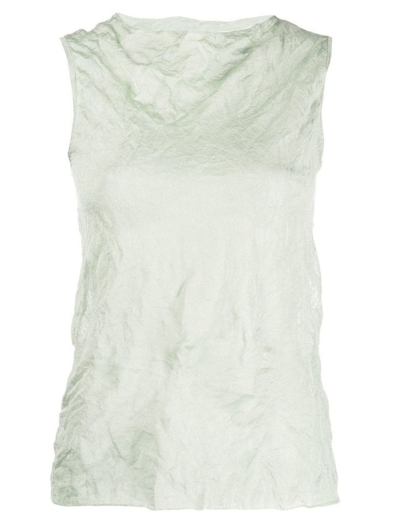 Theory crinkle effect tank top - Green