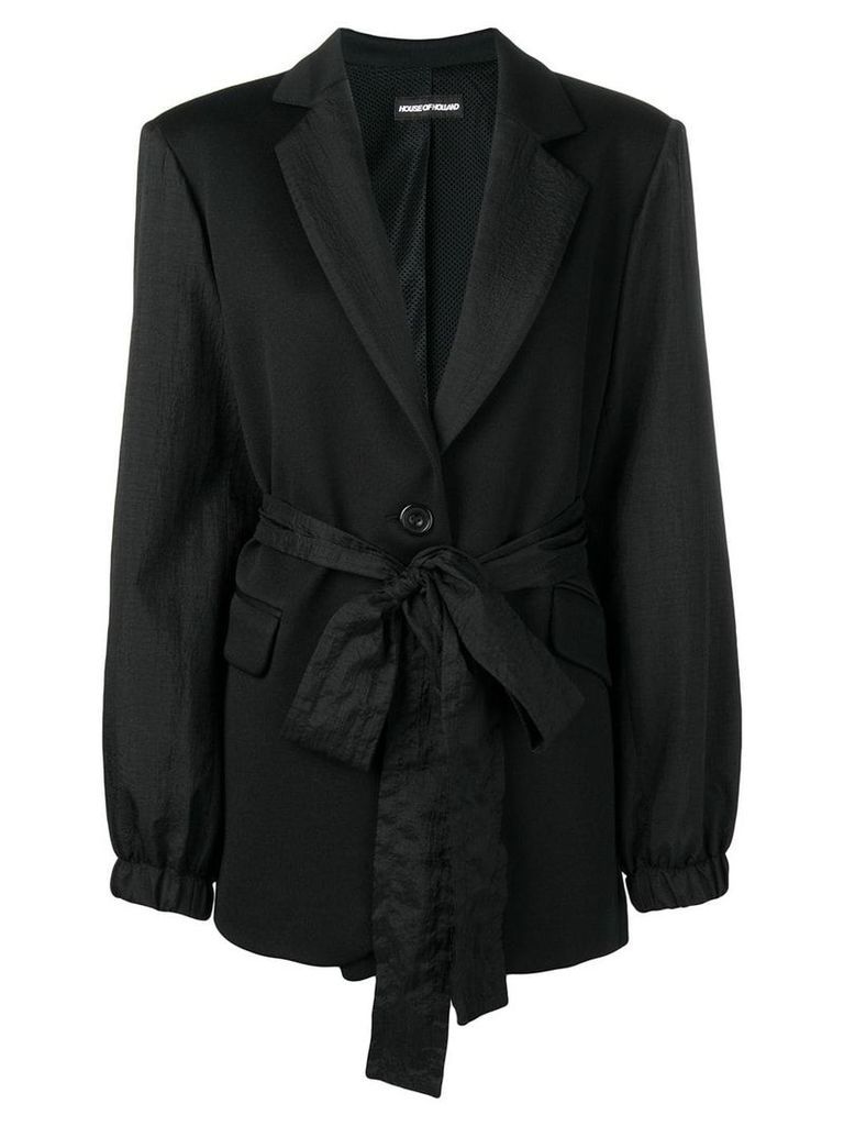 House of Holland waist-tied fitted blazer - Black