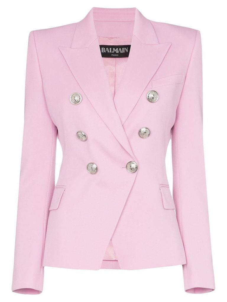 Balmain double-breasted blazer jacket - PINK