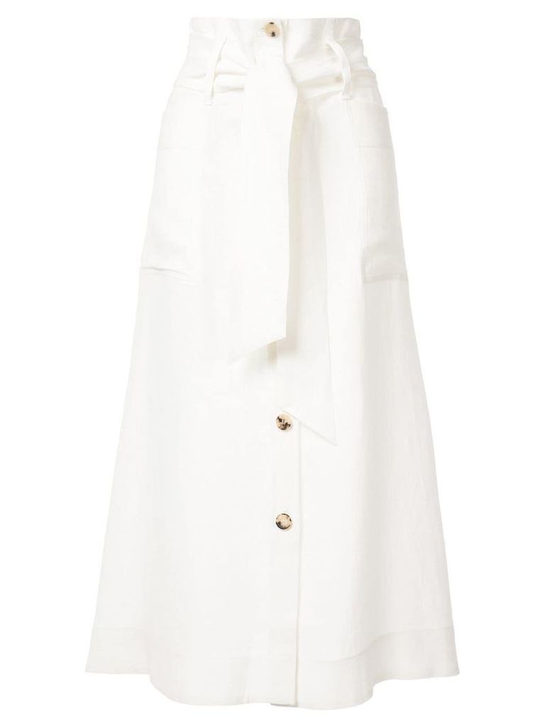 Le Kasha buttoned midi skirt - White