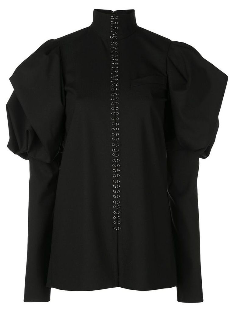 Vera Wang puff sleeve shirt - Black