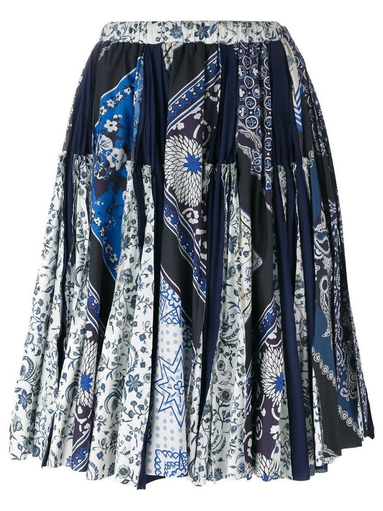 Wunderkind scarf print skirt - Blue