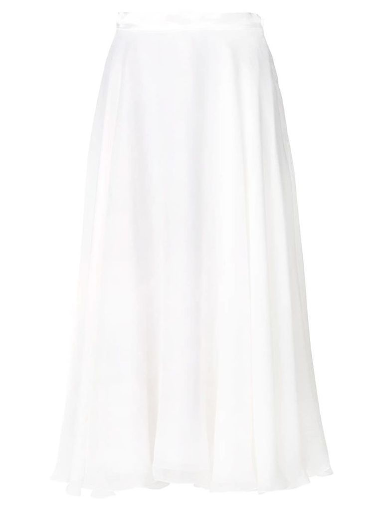LANVIN satin trim skirt - White