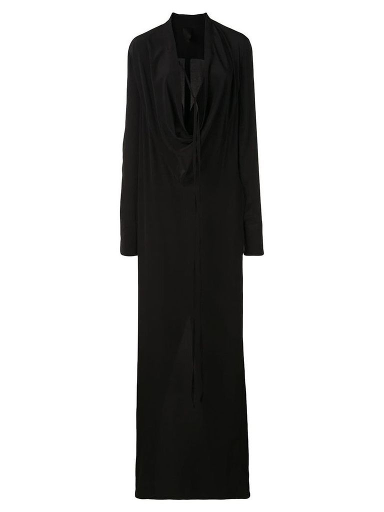 Vera Wang draped gown - Black