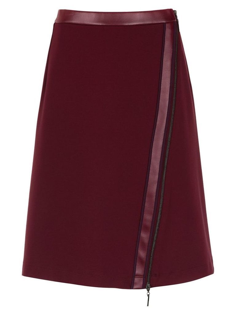 Tufi Duek skirt with zip detail - Red