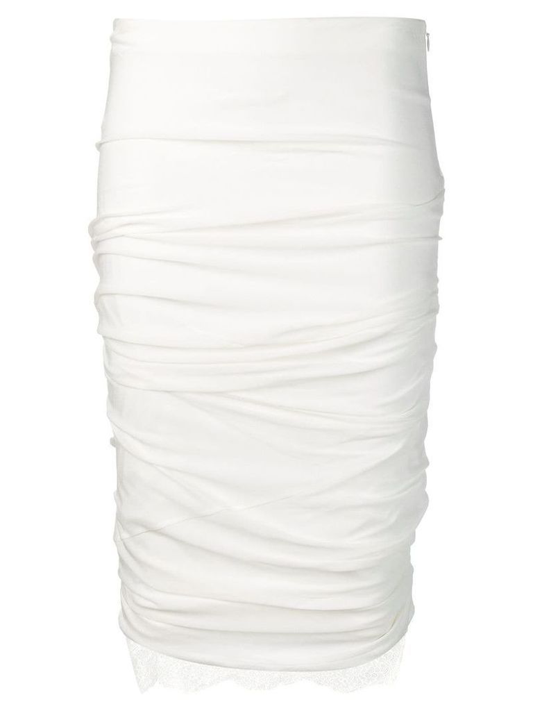 Tom Ford fitted pencil skirt - White
