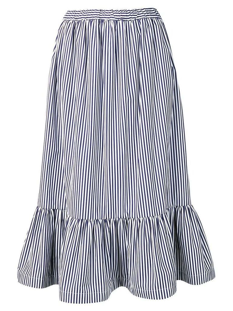 Comme Des Garçons Girl striped flared skirt - Blue