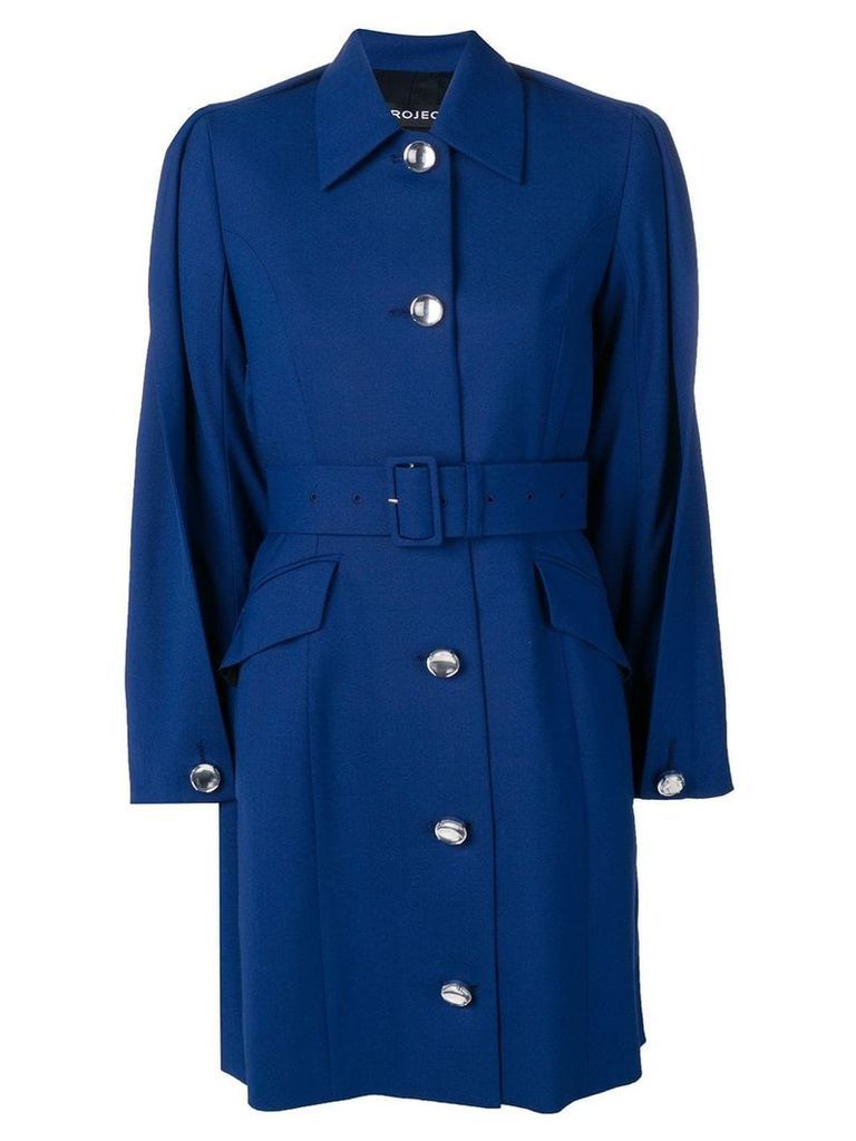 Y/Project folded detail trench coat - Blue
