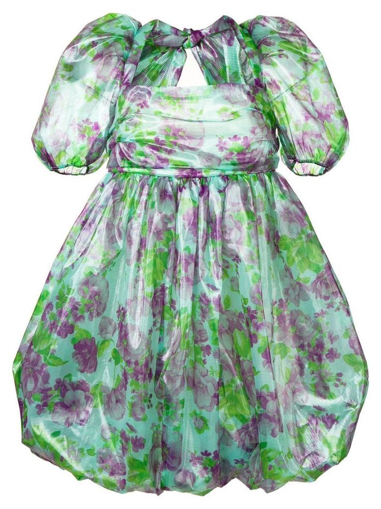 Vivetta floral print puff dress - Green
