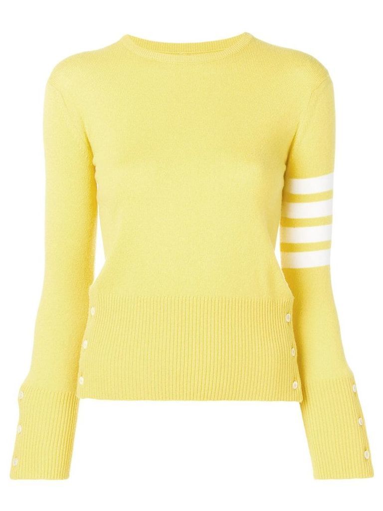 Thom Browne Classic 4-Bar Cashmere Pullover - Yellow