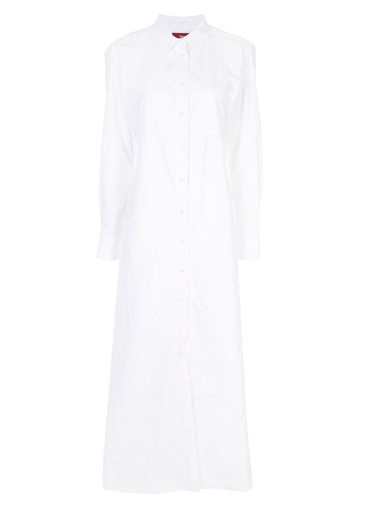 Sies Marjan crinkle shirt dress - White