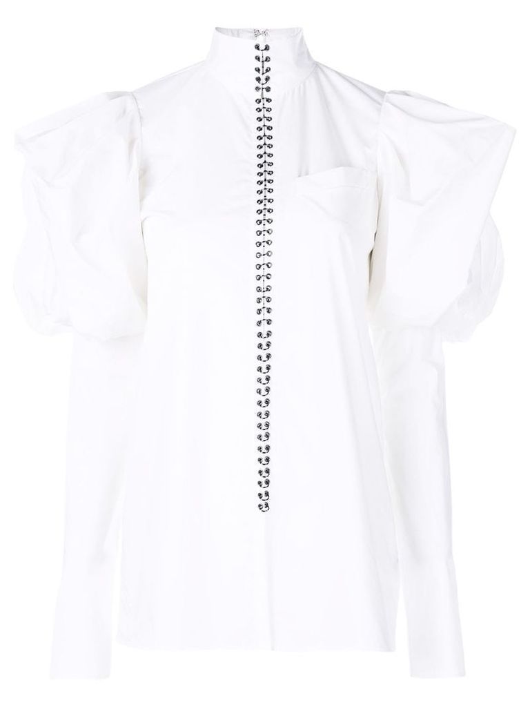 Vera Wang puff sleeve shirt - White