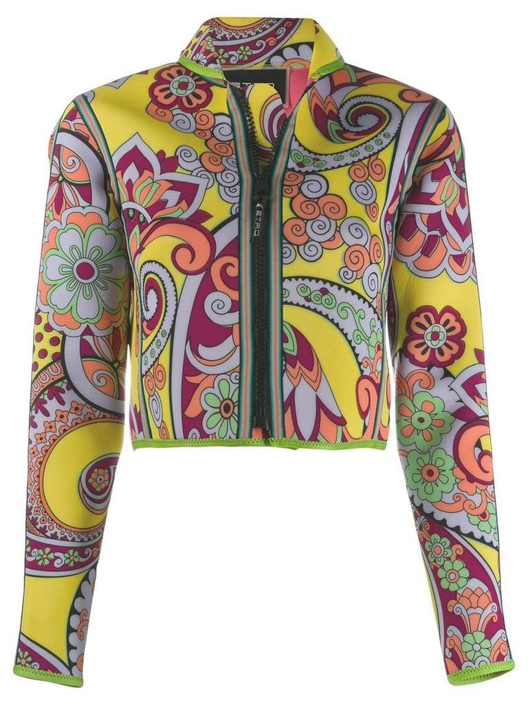 Etro printed cropped jacket - Multicolour